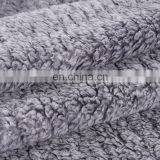 Wholesale High Quality Gray Plain Color Printed Fluffy Plush 100%Sherpa Blanket Sherpa Fleece Throw Blanket thumbnail-5