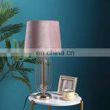 New Product Hotel Home Decor Living Room Custom Modern Nightstand Lamp With Pink Lampshade