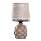 European Style Antique Ceramic Table Lamp and Ratton Pattern Desk Lamp thumbnail-5