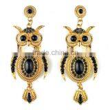 Fashional Cute Owl Earring With Stone Arete Para Esposa Novia Stud Earring Sets Clip thumbnail-5