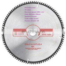 10 in 100 Teeth High Speed Steel Circular Saw Blade for Wood Cutting thumbnail-1