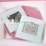 Square Photo Coasters Personalized Glass Wedding Favor thumbnail-1