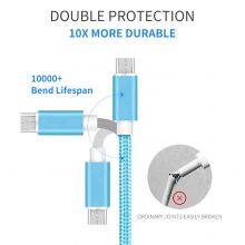 Usb Type c Cable 3a Fast Charging Fabric Weave Braided Nylon Micro USB Cable Android for Samsung thumbnail-5