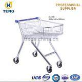 EU Style Zinc Plated Hand Unfolding Supermarket Trolley thumbnail-2