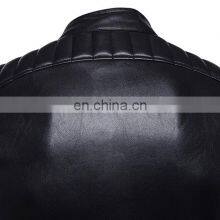 2022 Arrival Unisex Design Color Block Men Genuine Leather Jacket Custom High Quality Men Leather Jacket thumbnail-3