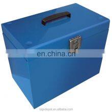 WELDON Portable Locking Steel Security Office File Box