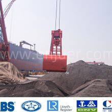 Single Rope Grapple Single Line Grab Electric Hydraulic Ship Grab Motor Hydraulic Marine Bulk Cargo Grab Bucket Dual Scoop Grab for Deck Crane