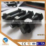 high quality din933 auto black high strength hex bolts grade 8.8