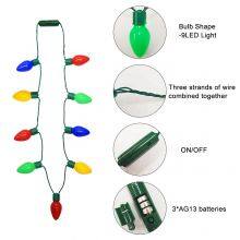 Hot Sales Flashing 9 Lights Light Up Bulb Necklaces for Theme Party thumbnail-4