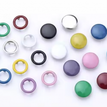 Custom Eco-Friendly 10mm Cap Prong Metal Ring Snap Fastener 4-Part Prong Button for Baby Wear thumbnail-4