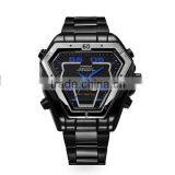 Mens Stainless Steel Digital Watches Chronograph Sport Watch Fashion Watches