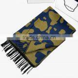 Winter Ladies Fashion Leopard Jacquard Wool Cashmere Scarf thumbnail-4