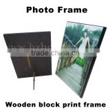 thick wood picture frame /Wood block print frame 30 inch