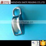 Zinc Alloy Nickel Plated China Manufacturer Small Single-wheel Pulley With Round Eye thumbnail-3