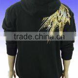 Cotton Plain Black Hoodie Snowboard Waterproof Hoodie/gym Hoodie thumbnail-2