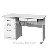 Steel Material Computer Desk With Wheels With 2 Storage Locker thumbnail-2