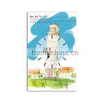 Custom Wooden Glass Cute Wall Clock Promotion