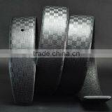 Cubic Grid Textured Genuine Cowhide Leather Mens Western Belts thumbnail-2
