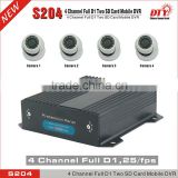 4CH full D1 WIFI 3G Car DVR with GPS tracker CMS free software