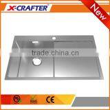 Wholesale Undermount Single Bowl Drainboard Small Stainless Kitchen Sink for Hotel thumbnail-1