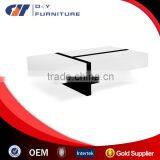 White Retangle MDF Coffee Table With Drawers thumbnail-1