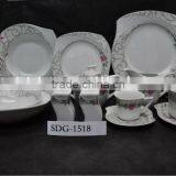 Hot Selling Fine Porcelain Dinner Set With S-shape