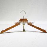 Good selling non- slip slender wooden cloth hanger FACTORY