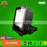 200w led flood lighting fixtures DLC outdoor lamp pure aluminum housing