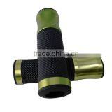 Motorcycle Handlebar Rubber Hand Grips Black Bronze Aluminum With Bar Ends Caps thumbnail-3
