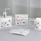 4pcs acrylic bathroom accessories set with painting