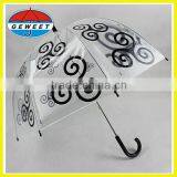 2015 Fashion Promotion Dome Transparent Umbrella