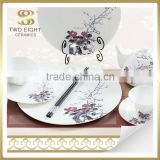 Casual colored purple embossed glass dinnerware stoneware sets