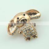 Hot Sale Large Animal Rhinestone Mix Gold Pig Cute Brooches thumbnail-2