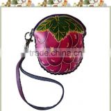 Genuine Leather Grapes Coin Purse