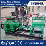 Manual clay brick making machine, cutter and extruder together