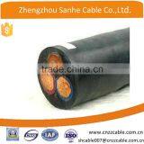 3*6+4mm2 Flexible Copper Conductor Rubber/PVC Insulated Rubber Power Cable