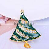 49*38mm Wholesale Christmas Colorful Crystal Tree Brooches thumbnail-1