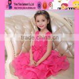 Fashion Handmade Paillette Lace Wedding Dress Custom Sleeveless Layered Dress Kids Girls Party Dress Design thumbnail-4