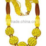 yellow beaded necklace 2013 | indian necklaces | gold necklace