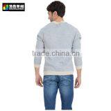 Men Blue Cashmere Sweater, Men Contrast Color Sweater thumbnail-2