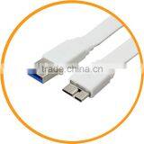 1M USB 3.0 Type A Male to Micro B Male Flat Cable for Galaxy Note III 3 Hard Disk From Dailyetech