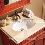 Below 100cm Floor Mount Antique Bathroom Vanity Red Brown Classic Carve Cabinet WTS822 thumbnail-2