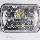Newest!!! Square 7 Inch Led Headlight for Truck, Tractor With Angel Eyes 45W 5x7 Led Headlight thumbnail-2