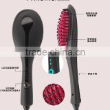 2016 New Arrival hot selling amazon electric brush hair straightener Anti Static Ceramic Hair Straightener hairbrush electronic