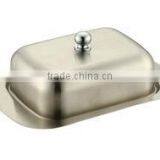 Long Square With Lid Stainless Steel Butter Dish thumbnail-1