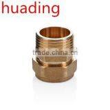 Durable copper male screw straight connector with nickle plated,brass compression fitting for PEX-AL-PEX pipe