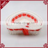 Small plastic wicker woven wedding gift baskets wholesale with ribbon