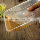 750ml Transparent Plastic Container Rectangular With Lid thumbnail-2