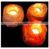 Rock Salt Tea Light Holders/Himalayan Salt Candle Holders/ Natural Salt thumbnail-1