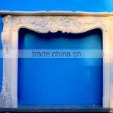 Cheap Modern White Marble Fireplace Mantel thumbnail-2